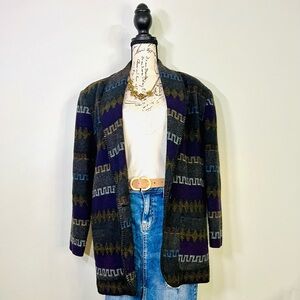 VINTAGE Tracy Evans Women's Purple and Gray Blazer